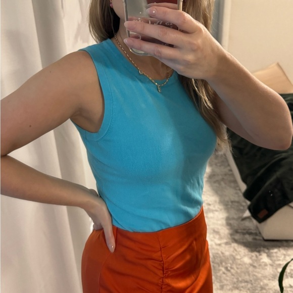 EVIE Bright Blue Sleeveless Work Top - Chic & Professional - Picture 6 of 7